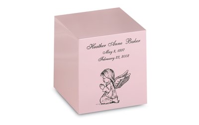   Pink Bronze Cube Infant Keepsake